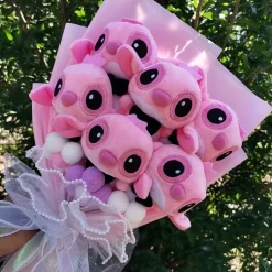 La compagnie de la peluche Bouquet de peluche Angel rose