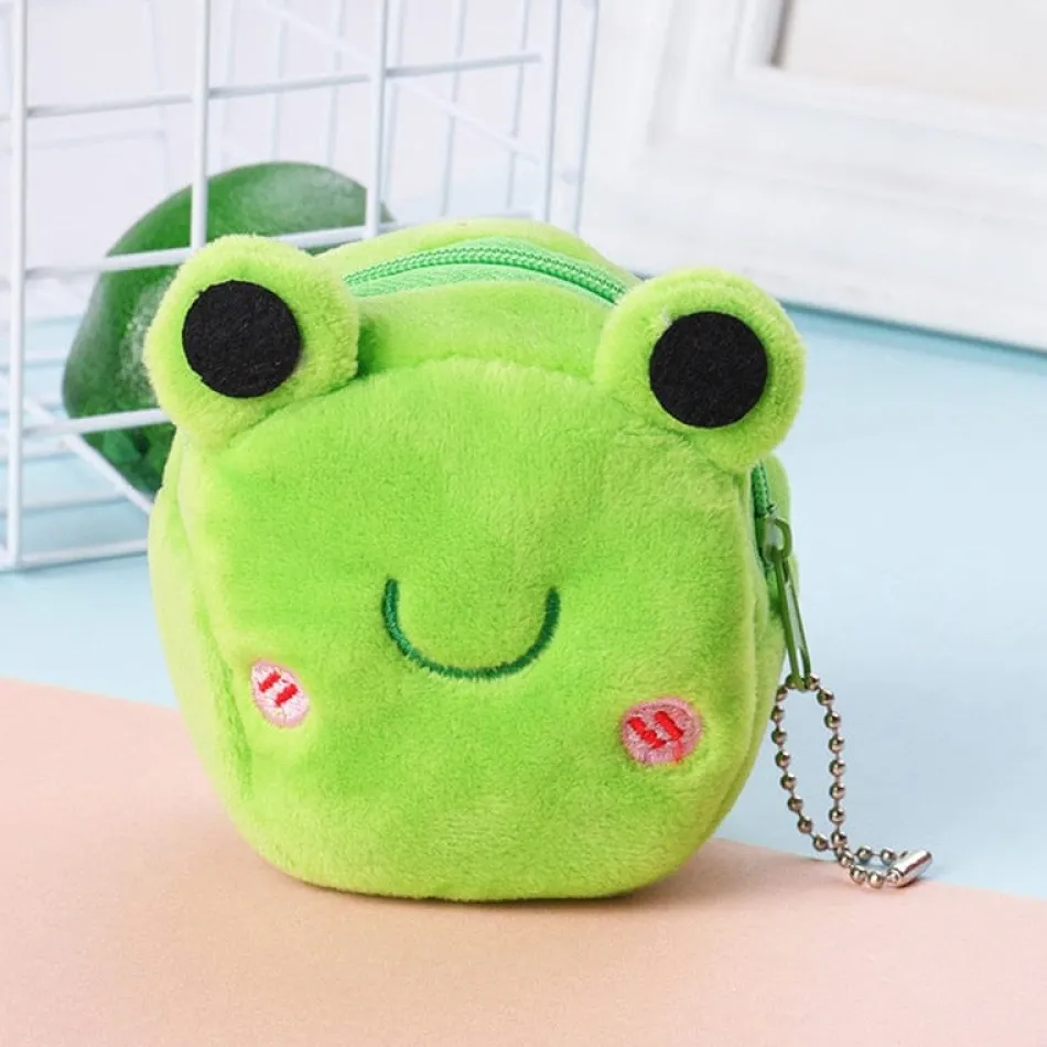 Online La compagnie de la peluche La grenouille câlin - petit sac en peluche