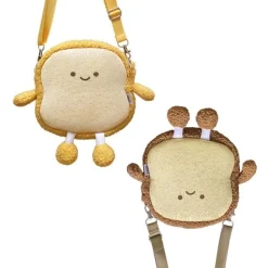 Online La compagnie de la peluche Le toast - sac à bandoulière en peluche