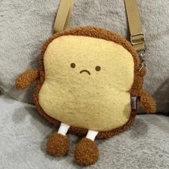 Online La compagnie de la peluche Le toast - sac à bandoulière en peluche