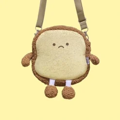 Online La compagnie de la peluche Le toast - sac à bandoulière en peluche