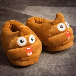 La compagnie de la peluche L'émoji content - chausson en peluche