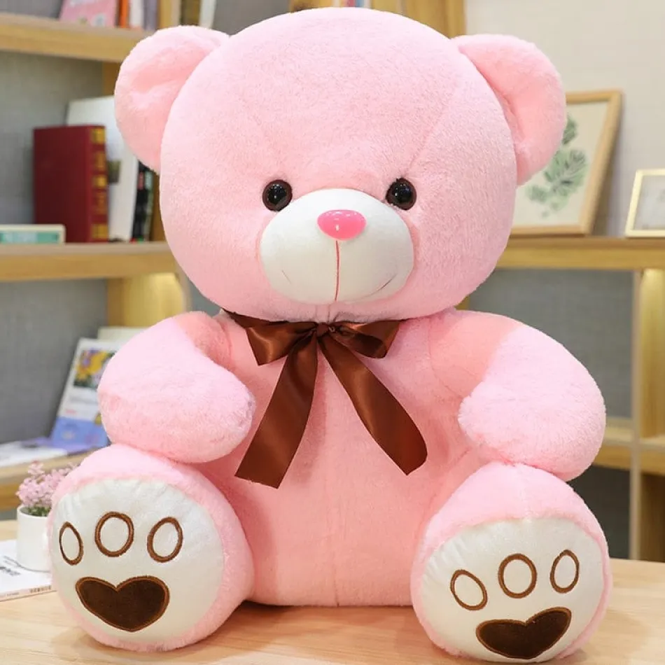 Clearance La compagnie de la peluche Ours en peluche coloré avec un petit nœud