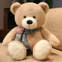 Clearance La compagnie de la peluche Ours en peluche géant brun avec son écharpe
