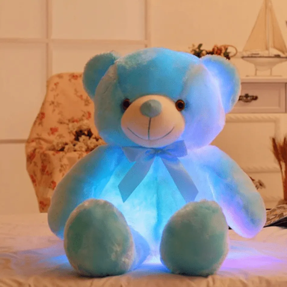 Sale La compagnie de la peluche Ours en peluche qui s'illumine