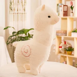 La compagnie de la peluche Peluche alpaga robe colorée doux et câlin enfant