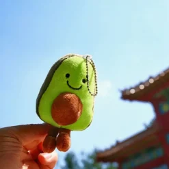 Discount La compagnie de la peluche Peluche avocat vert porte-clés mignon