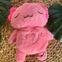 La compagnie de la peluche Peluche axolotl rose douce veilleuse musicale enfant