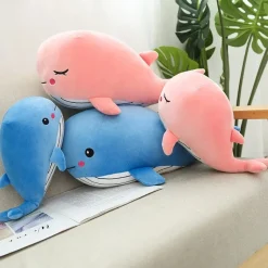 Clearance La compagnie de la peluche Peluche baleine bleu aux joues rouges