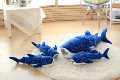 Best La compagnie de la peluche Peluche baleine requin bleu à points blancs