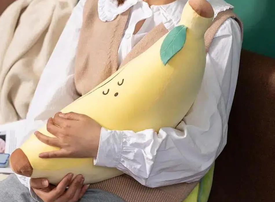 Online La compagnie de la peluche Peluche banane fruit mignon jaune doux câlin enfant