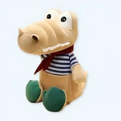 Hot La compagnie de la peluche Peluche bébé crocodile marron