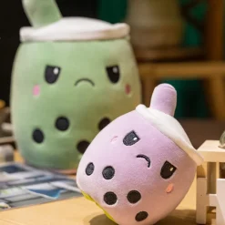 Outlet La compagnie de la peluche Peluche bubble tea réversible gentil ou méchant