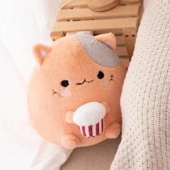 Best La compagnie de la peluche Peluche chat qui mange du popcorn