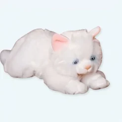 Discount La compagnie de la peluche Peluche chaton blanc doux câlin enfant chambre décoration