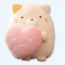 Discount La compagnie de la peluche Peluche chaton coeur doux câlin pour enfant fille