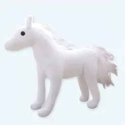 Online La compagnie de la peluche Peluche cheval blanc doux et câlin enfant rêveur