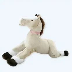 Hot La compagnie de la peluche Peluche cheval marron blanc doux câlin enfant animaux