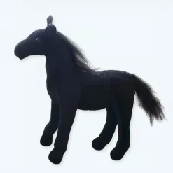 Sale La compagnie de la peluche Peluche cheval noir doux adorable animal câlin enfant
