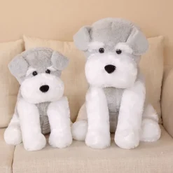 Sale La compagnie de la peluche Peluche chien assis blanc et gris