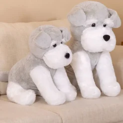 Sale La compagnie de la peluche Peluche chien assis blanc et gris