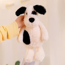 Sale La compagnie de la peluche Peluche chien blanc avec un œil noir