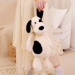 Sale La compagnie de la peluche Peluche chien blanc avec un œil noir