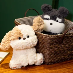 Discount La compagnie de la peluche Peluche chien fourrure épaisse mignonne noir