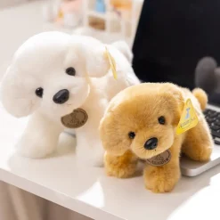 Outlet La compagnie de la peluche Peluche chien golden retriever blanc