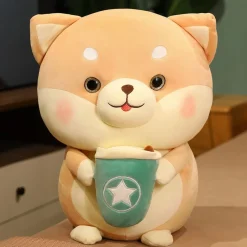 Online La compagnie de la peluche Peluche chien gourmand doux Bubble Tea enfant