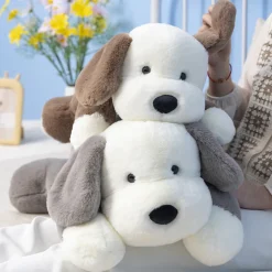 New La compagnie de la peluche Peluche chien marron toute douce