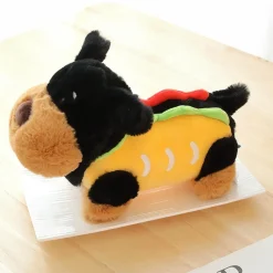 Best La compagnie de la peluche Peluche chien saucisse noir hot dog