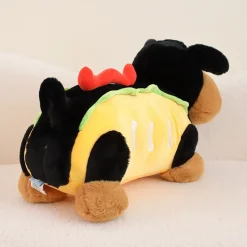 Best La compagnie de la peluche Peluche chien saucisse noir hot dog
