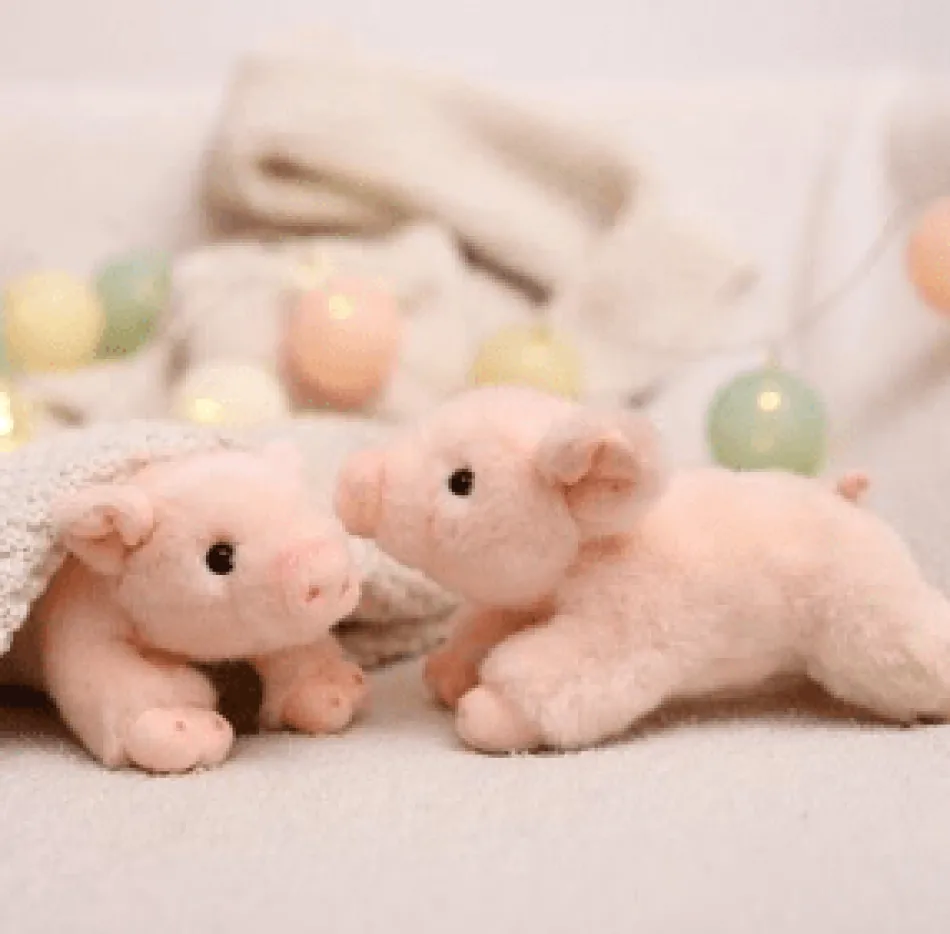 Discount La compagnie de la peluche Peluche cochon réaliste et douce