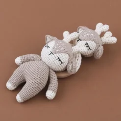 Hot La compagnie de la peluche Peluche crochet faon gris