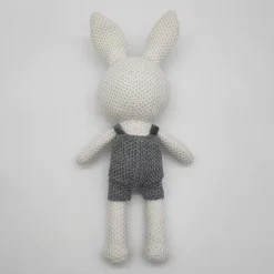 New La compagnie de la peluche Peluche crochet lapin doux enfant câlin univers tendre
