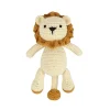 Outlet La compagnie de la peluche Peluche crochet lion blanc et marron