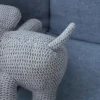 Sale La compagnie de la peluche Peluche crochet éléphant gris et rose