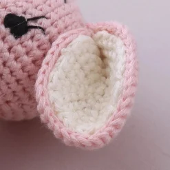 La compagnie de la peluche Peluche crochet éléphant tout rose