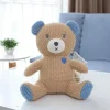 Outlet La compagnie de la peluche Peluche crochet ourson aux oreilles bleues