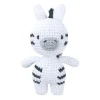 New La compagnie de la peluche Peluche crochet zèbre blanc et noir