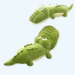 Outlet La compagnie de la peluche Peluche crocodile vert géant doux câlin enfant