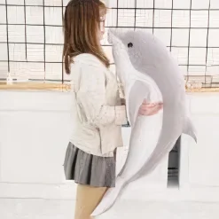 Hot La compagnie de la peluche Peluche dauphin océan doux câlin enfant pelage bleu