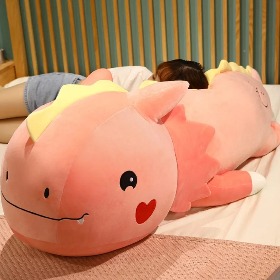 Discount La compagnie de la peluche Peluche dinosaure avec un cœur sur la joue