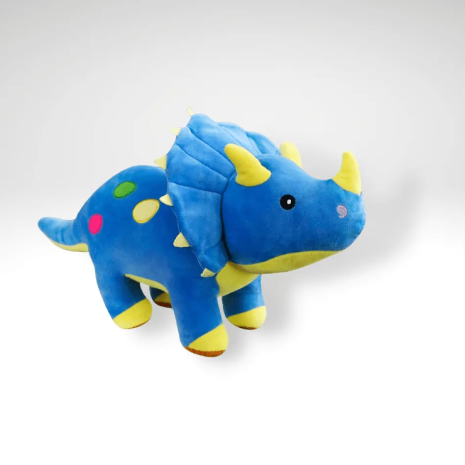 Discount La compagnie de la peluche Peluche dinosaure triceratops aux couleurs vives