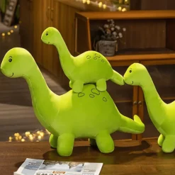 Sale La compagnie de la peluche Peluche dinosaure verte au long cou