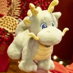 Best La compagnie de la peluche Peluche dragon chinois à cornes vert