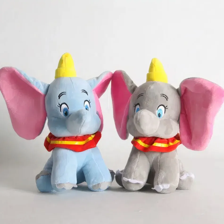 Hot La compagnie de la peluche Peluche Dumbo éléphant doux gris bleu enfant câlin
