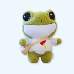 Online La compagnie de la peluche Peluche grenouille verte douce avec pull hiver câlin