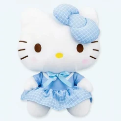 Sale La compagnie de la peluche Peluche Hello Kitty uniforme rose bleu kawaii enfant câlin
